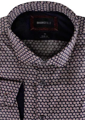 BROOKSFIELD TALL GEO FIREWORK L/S SHIRT-new arrivals-KINGSIZE BIG & TALL