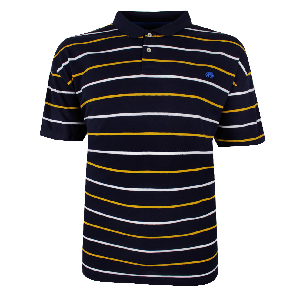 RAGING BULL EAGLE STRIPE PIQUE POLO