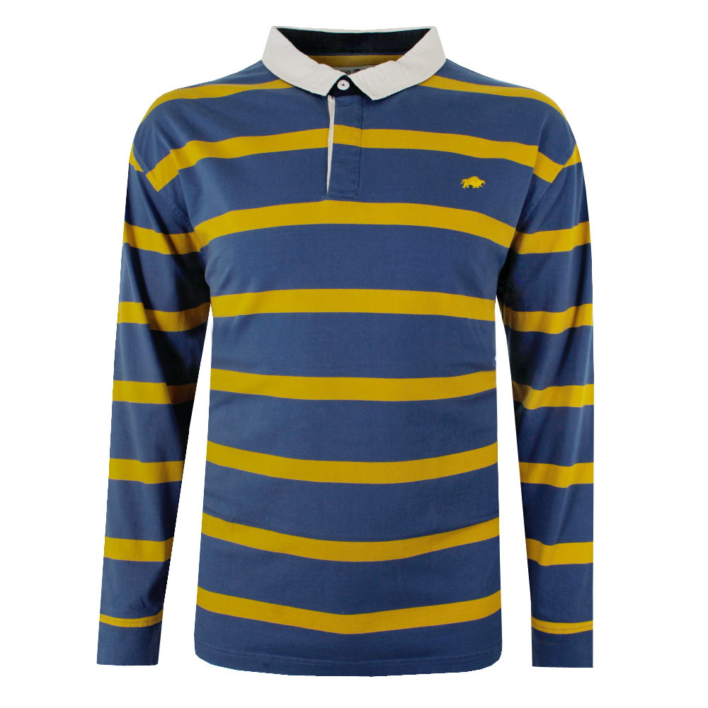 RAGING BULL EAGLE STRIPE RUGBY POLO