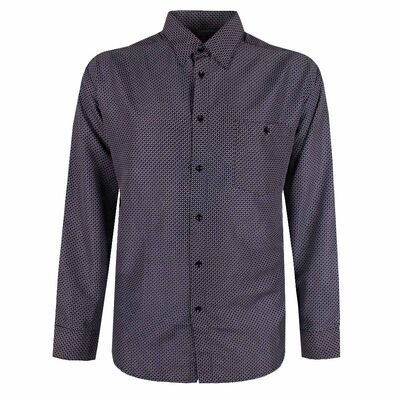 CIPOLLINI SQUARED-DOT L/S SHIRT-new arrivals-KINGSIZE BIG & TALL