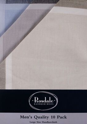 ROSDALE QUALITY 10 PK HANDKERCHIEFS-new arrivals-KINGSIZE BIG & TALL