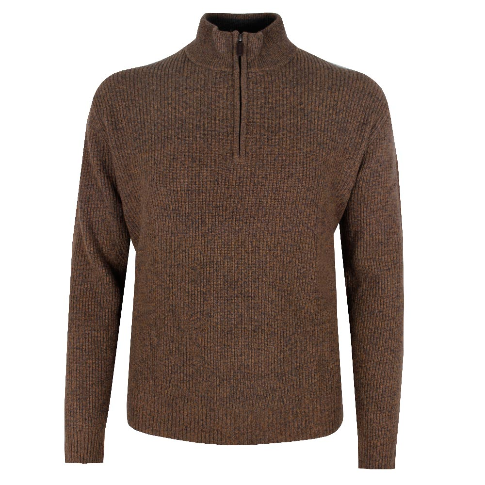 GAZMAN KNIT WOOL BLEND ZIP TOP